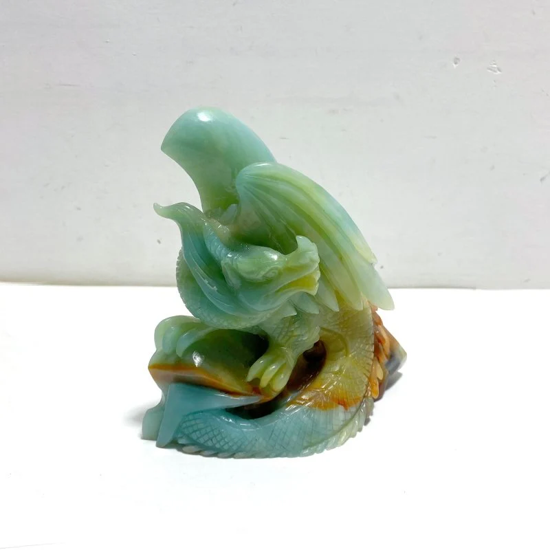 Unique Caribbean Calcite Flying Dragon Carving - Image 2