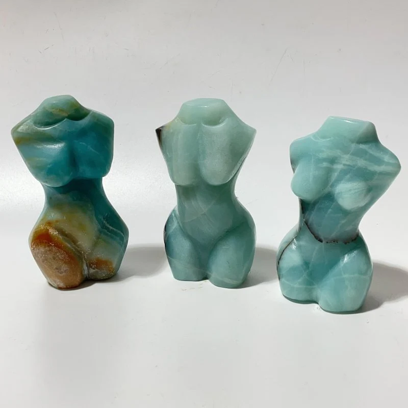 9 Pieces Caribbean Calcite Goddess Body Carving - Image 4
