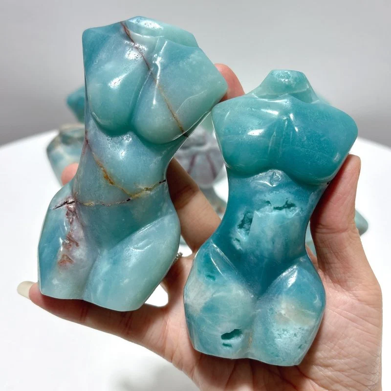 9 Pieces Caribbean Calcite Goddess Carving - Image 2