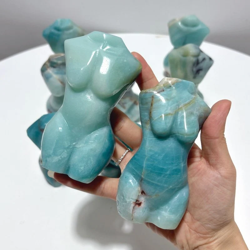 9 Pieces Caribbean Calcite Goddess Carving - Image 6