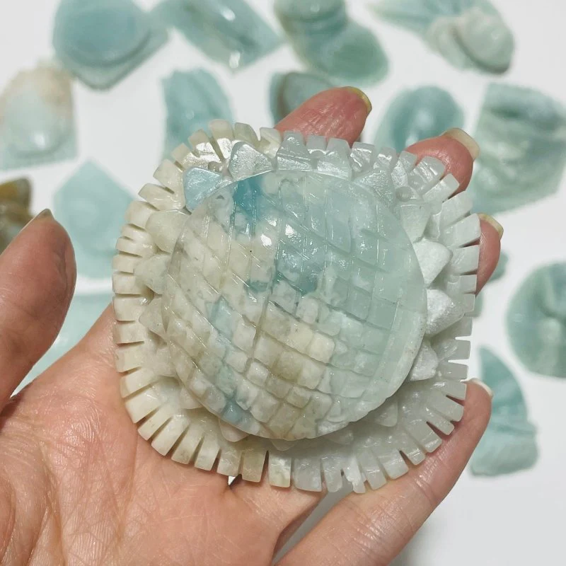 19 Pieces Caribbean Calcite Marine Animals Carving - Image 3