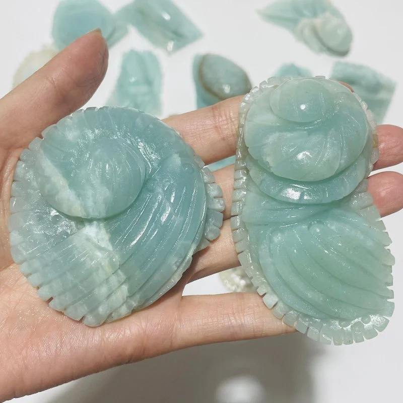 19 Pieces Caribbean Calcite Marine Animals Carving - Image 7