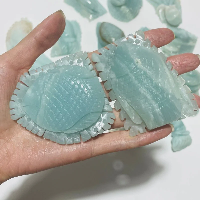 19 Pieces Caribbean Calcite Marine Animals Carving - Image 8
