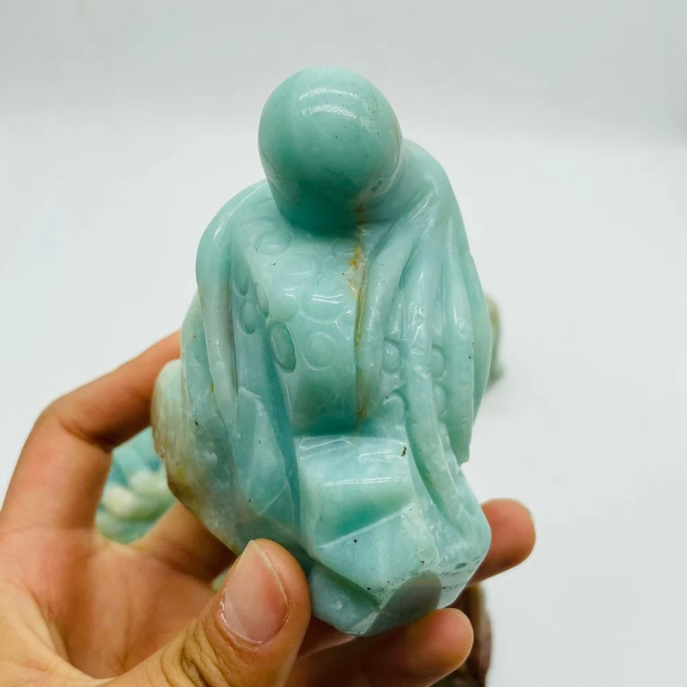 4 Pieces Caribbean Calcite Octopus Carving - Image 3
