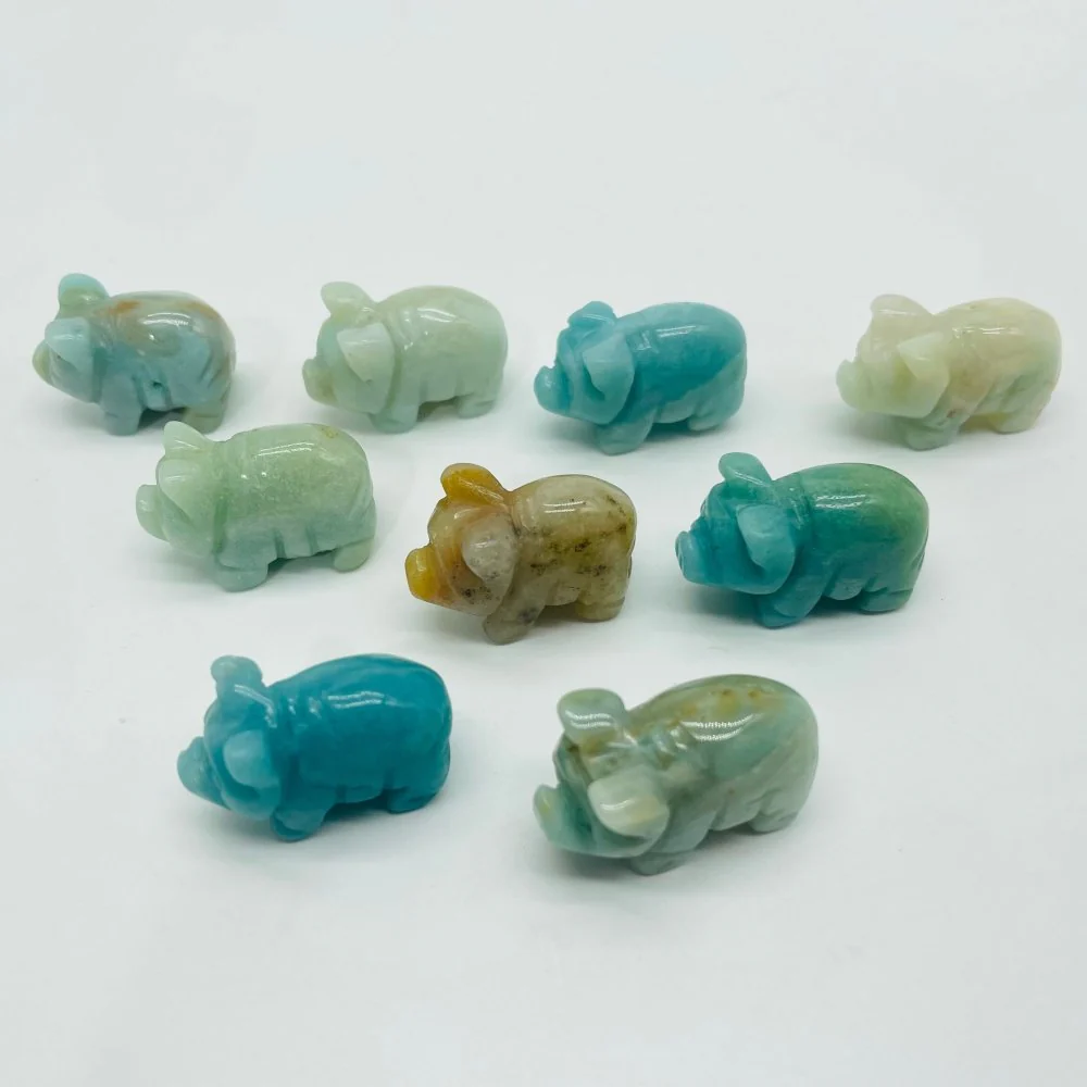 Caribbean Calcite Pig Carving Animal Wholesale - Image 3