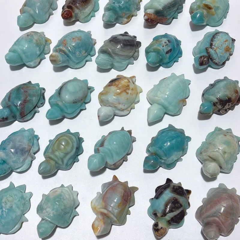 25 Pieces Caribbean Calcite Sea Turtle Carving - Image 2
