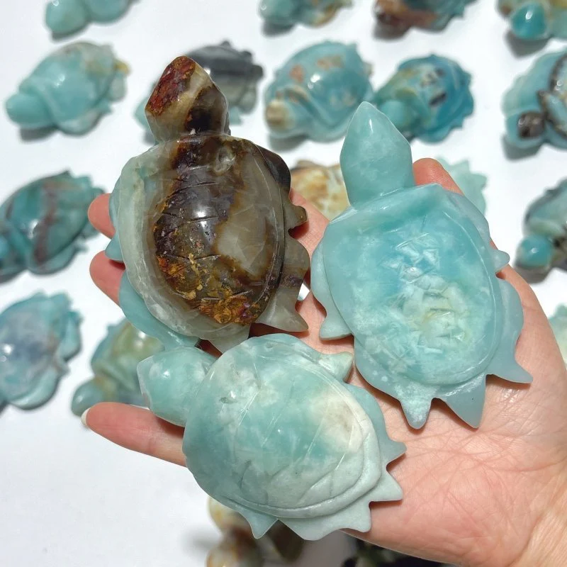 25 Pieces Caribbean Calcite Sea Turtle Carving - Image 7