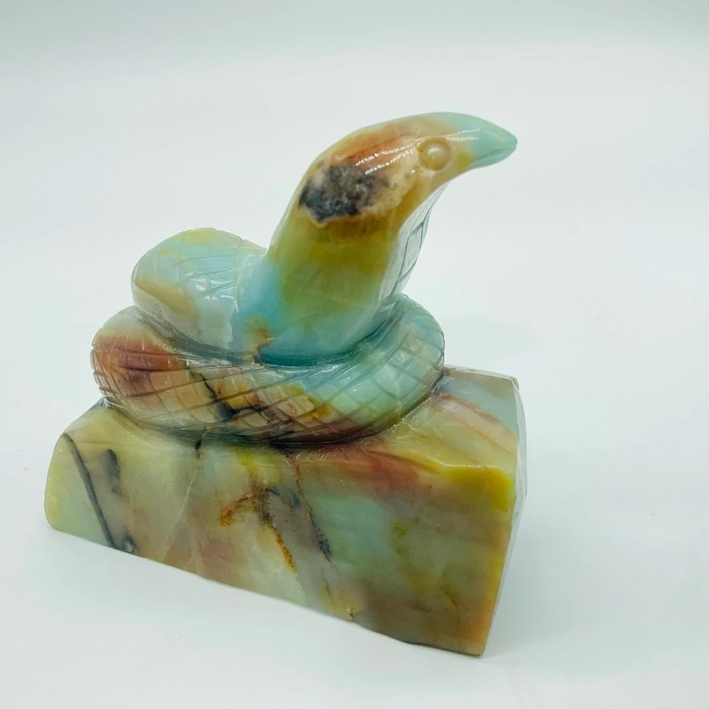 Caribbean Calcite Snake Carving - Image 2