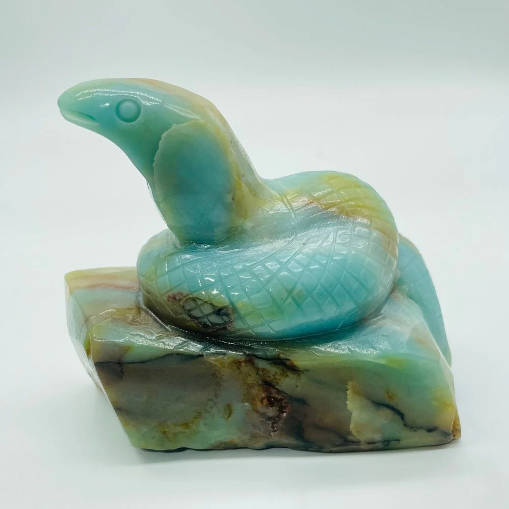 Caribbean Calcite Snake Carving - Image 3