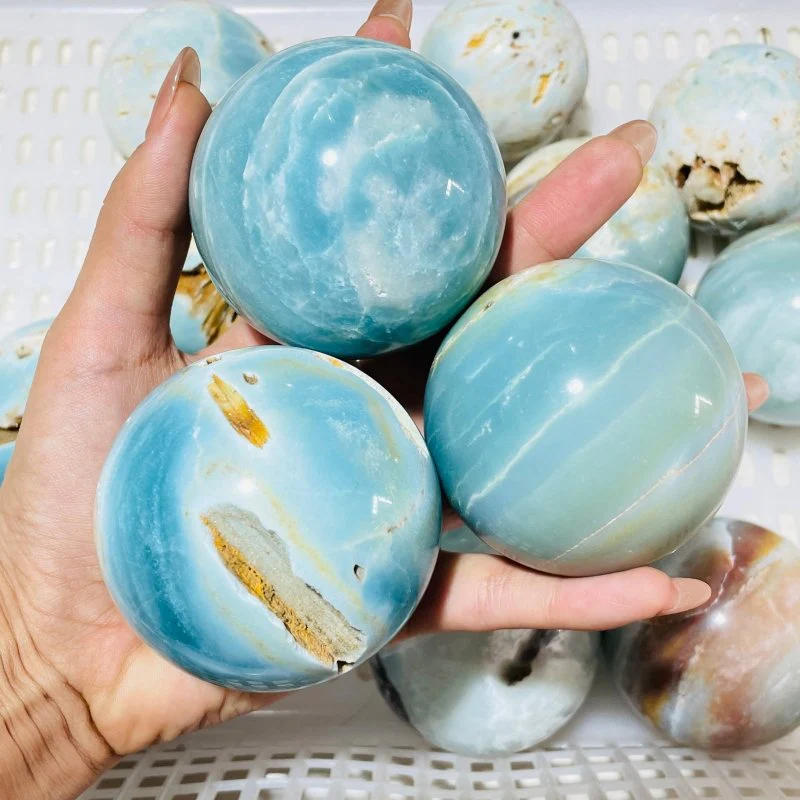 15 Pieces Caribbean Calcite Spheres - Image 5