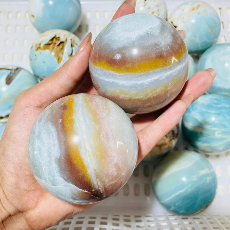 15 Pieces Caribbean Calcite Spheres - Image 6