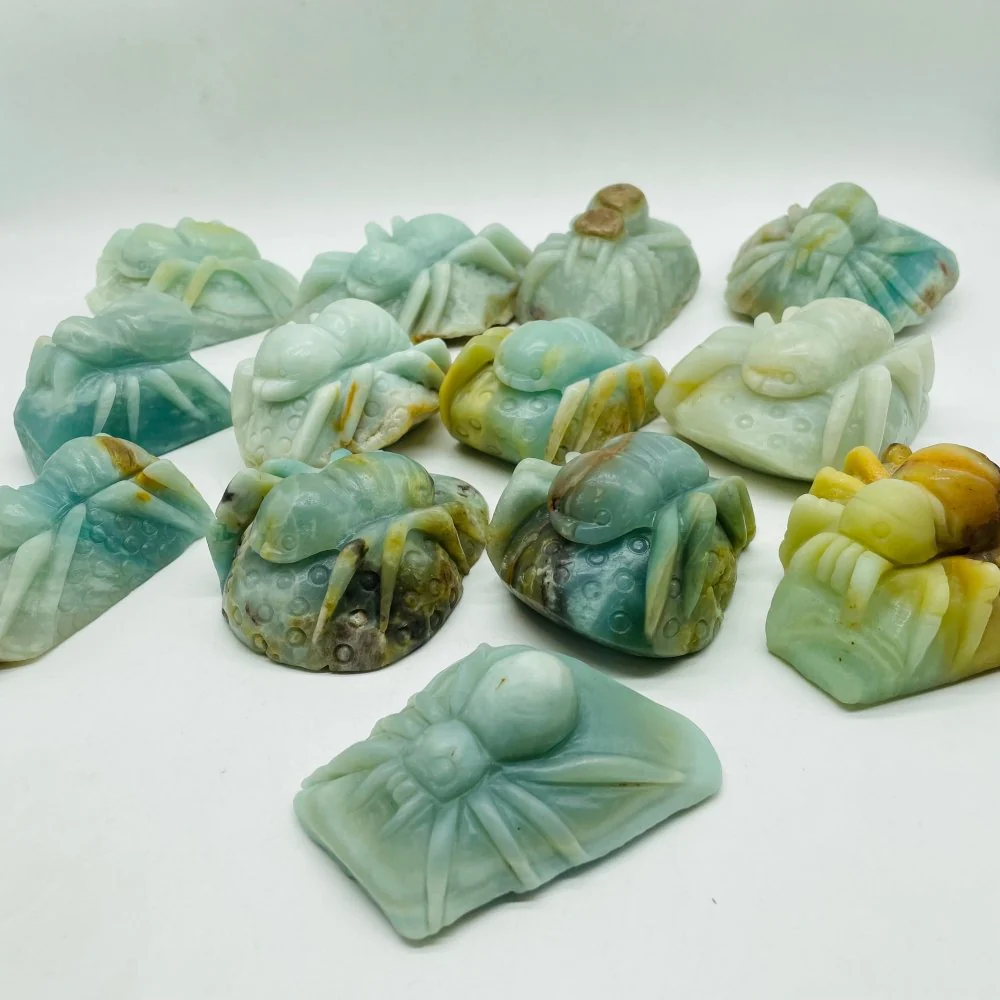 13 Pieces Caribbean Calcite Spider Carving - Image 8