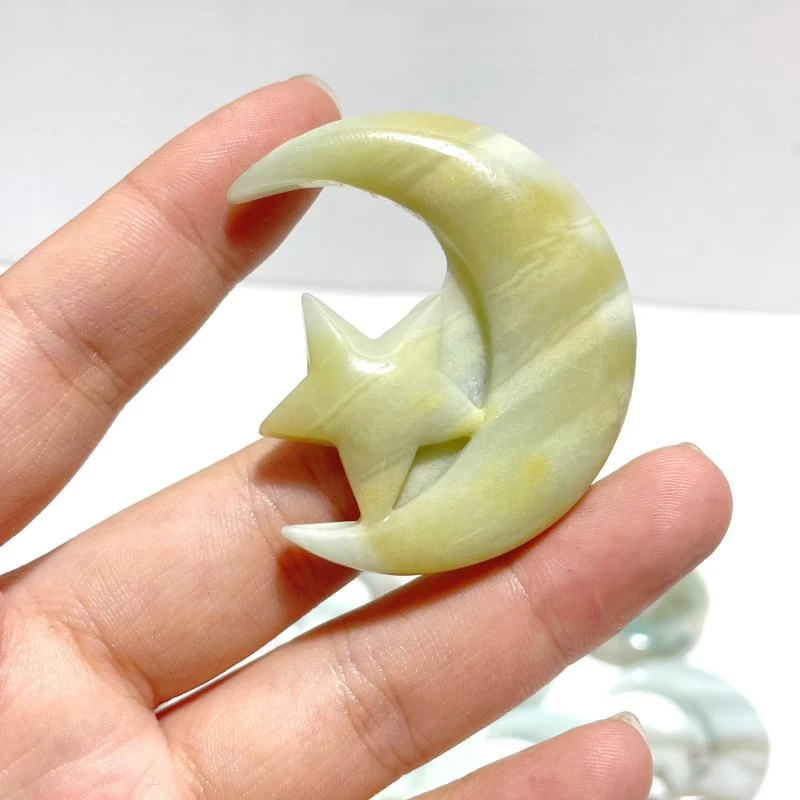 Caribbean Calcite Star Moon Carving Wholesale - Image 2