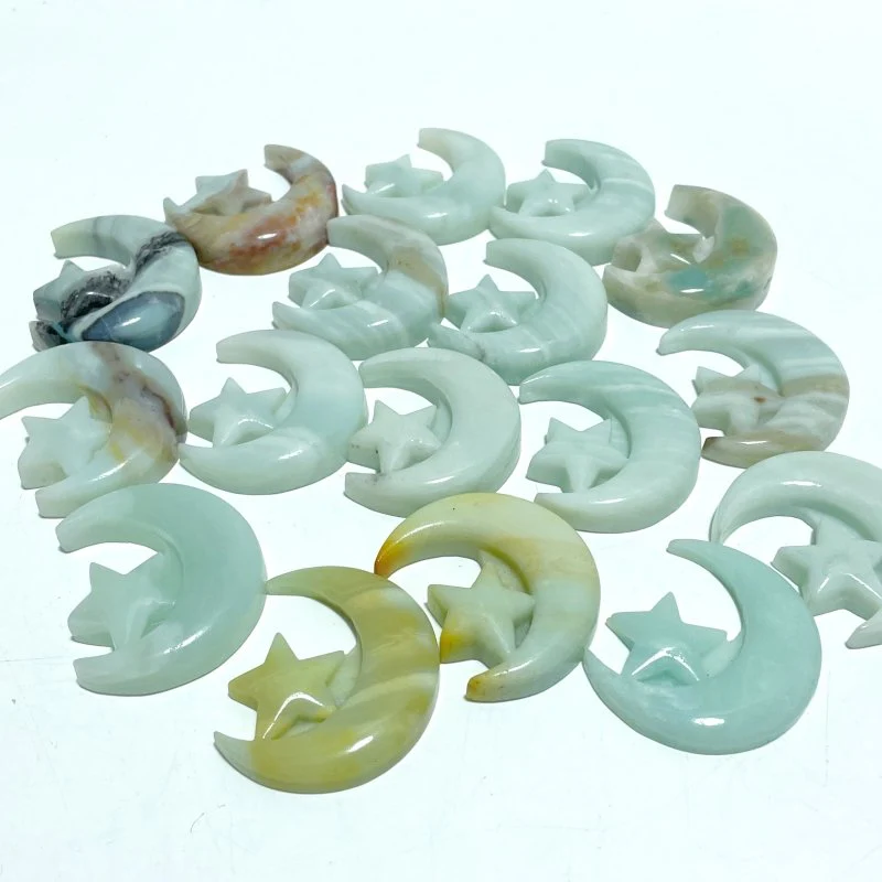 Caribbean Calcite Star Moon Carving Wholesale - Image 6