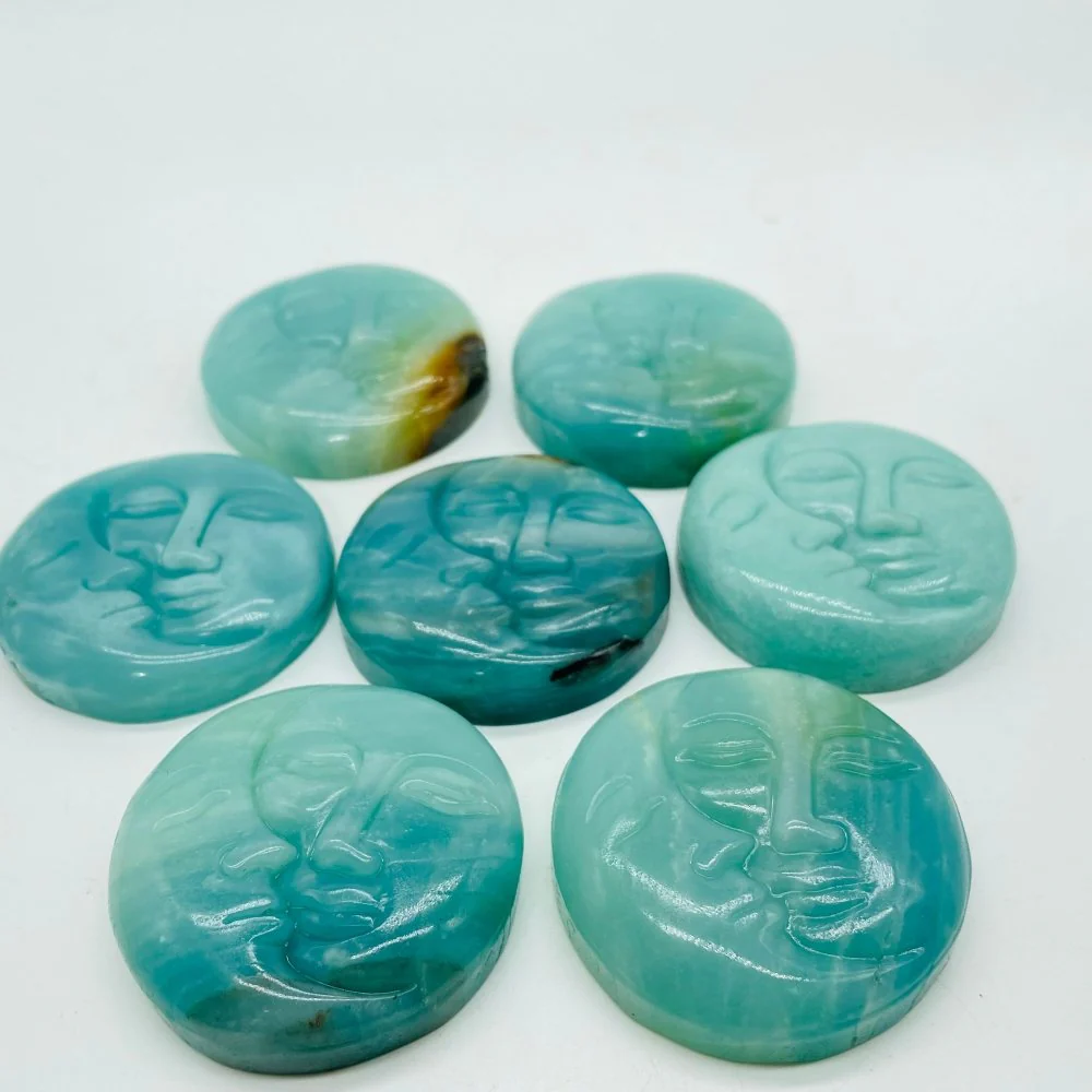 Caribbean Calcite Sun Moon Face Wholesale - Image 2