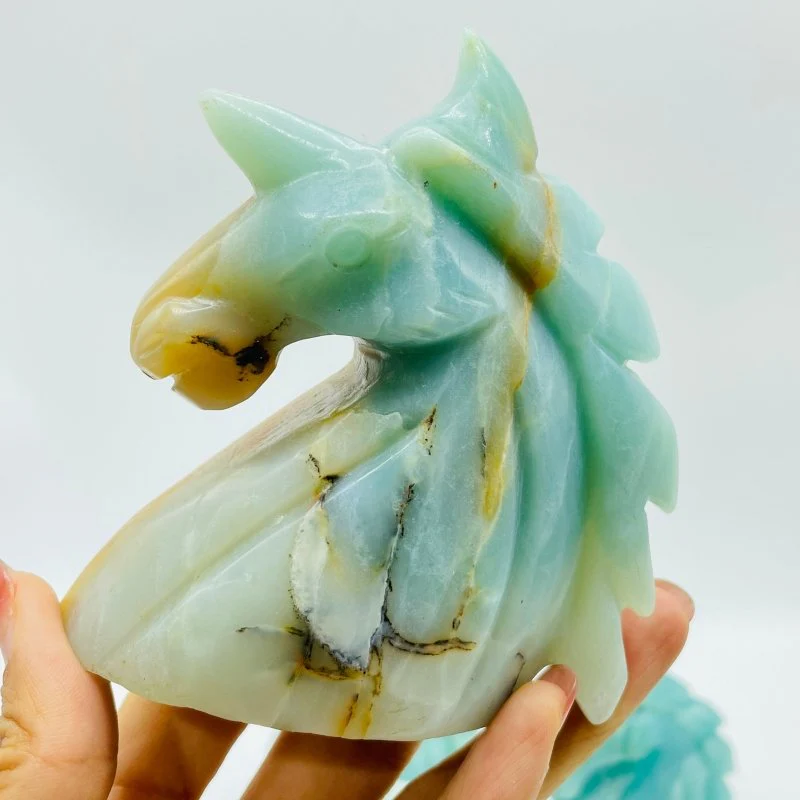 8 Pieces Caribbean Calcite Unicorn Carving - Image 6