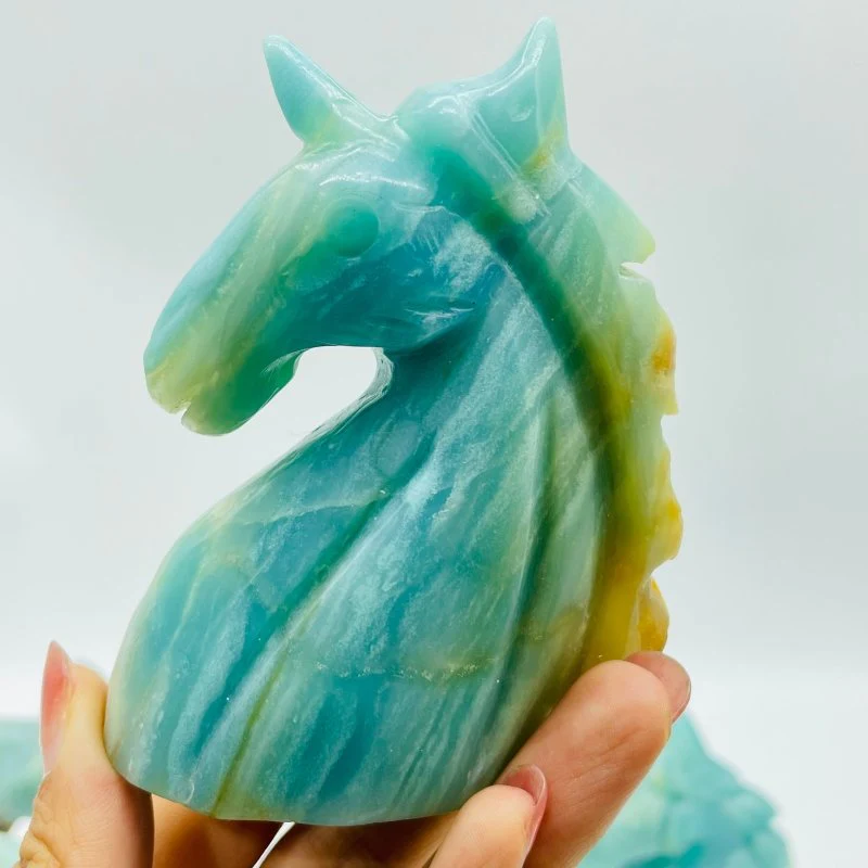 8 Pieces Caribbean Calcite Unicorn Carving - Image 8