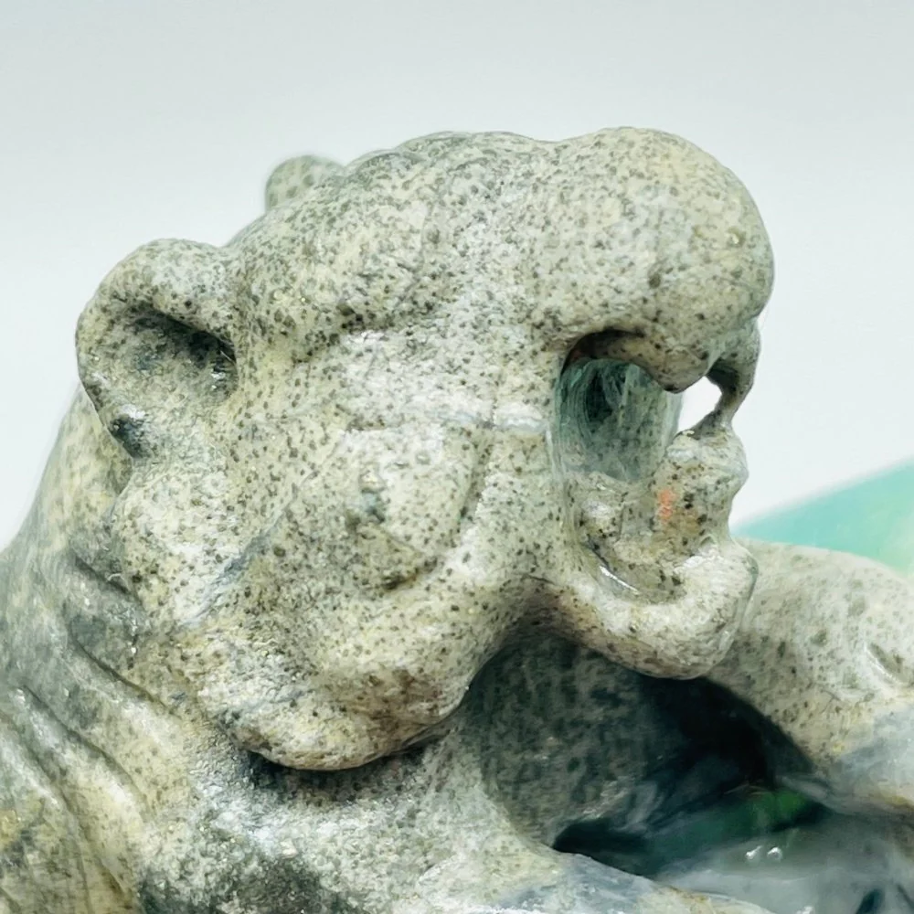 Caribbean Calcite Tiger Carving - Image 5