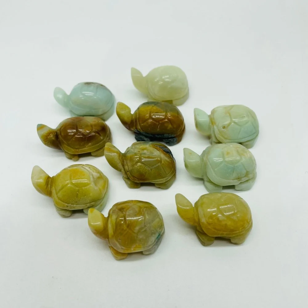 4 Types Turtle Carving Wholesale Caribbean & Moss Agate - Image 3