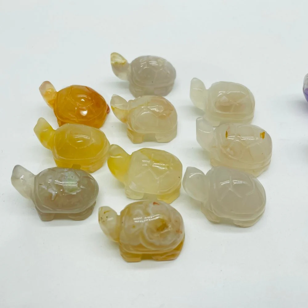 4 Types Turtle Carving Wholesale Caribbean & Moss Agate - Image 8