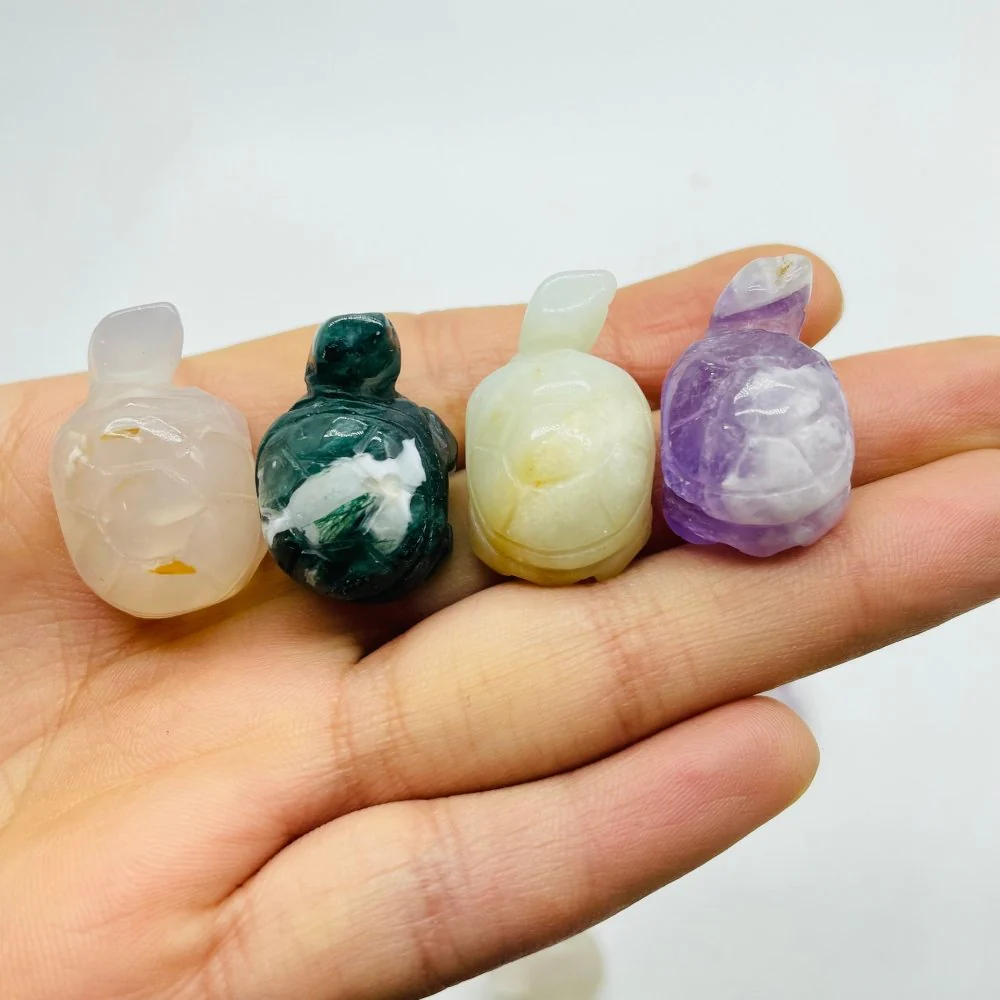 4 Types Turtle Carving Wholesale Caribbean & Moss Agate - Image 9