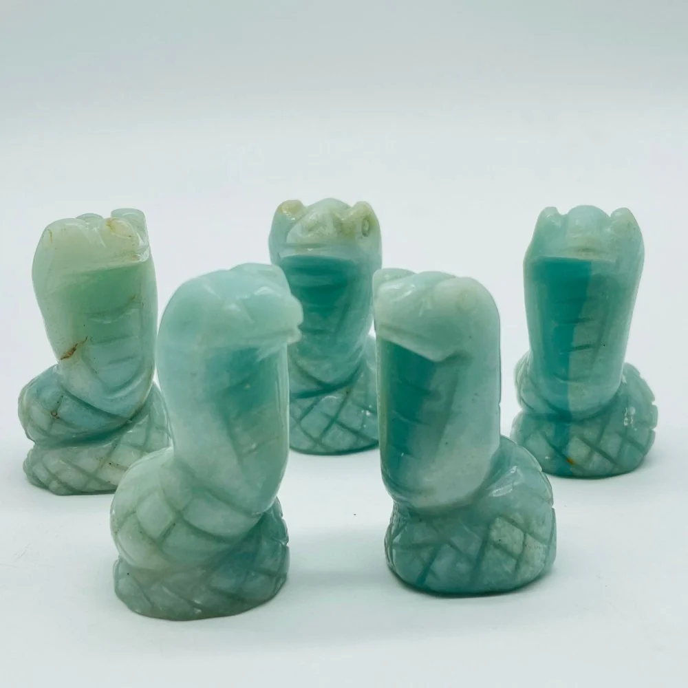 High Quality Caribbean Calcite Snake Cobra Carving Crystal Wholesale - Image 3