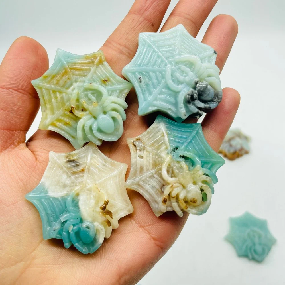21 Pieces Caribbean Calcite Spider Carving - Image 3