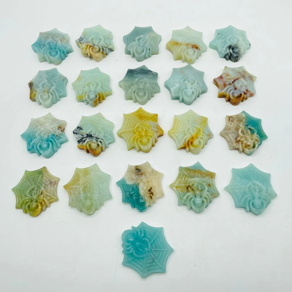 21 Pieces Caribbean Calcite Spider Carving - Image 6