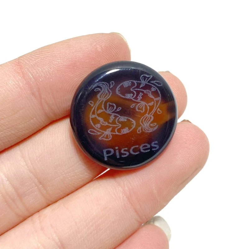Carnelian 12 Zodiac Small Round Slices DIY Accessories