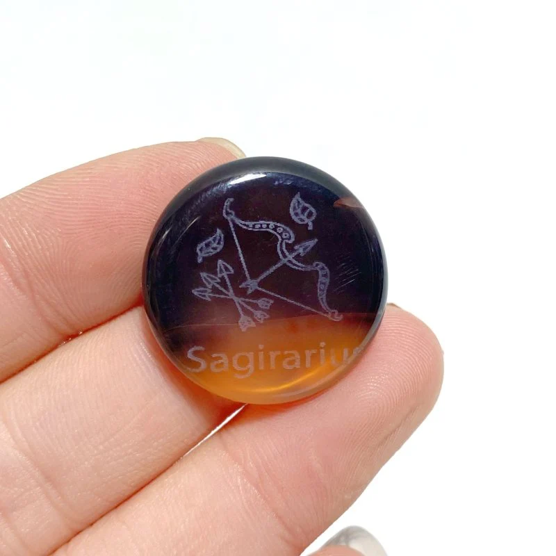 Carnelian 12 Zodiac Small Round Slices DIY Accessories - Image 11