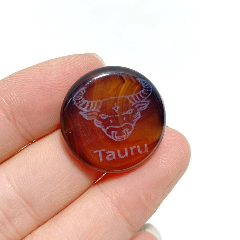 Carnelian 12 Zodiac Small Round Slices DIY Accessories - Image 2