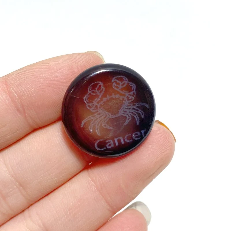 Carnelian 12 Zodiac Small Round Slices DIY Accessories - Image 3