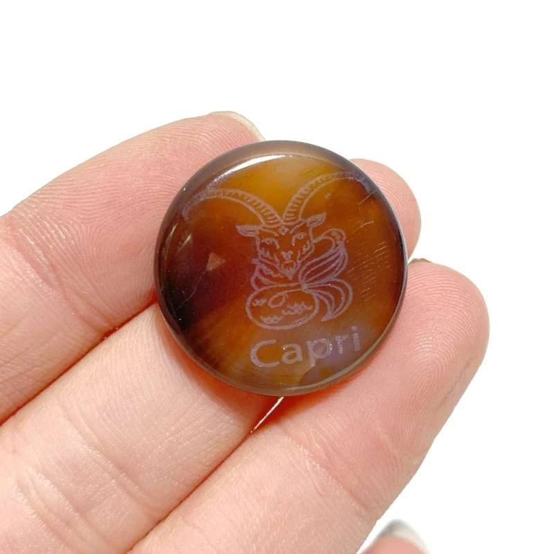 Carnelian 12 Zodiac Small Round Slices DIY Accessories - Image 4