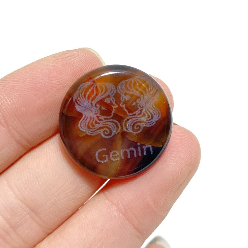 Carnelian 12 Zodiac Small Round Slices DIY Accessories - Image 6