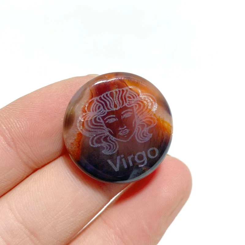 Carnelian 12 Zodiac Small Round Slices DIY Accessories - Image 7
