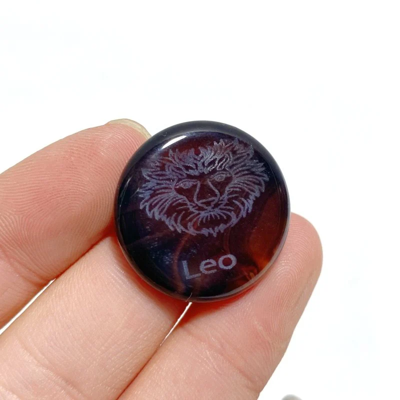 Carnelian 12 Zodiac Small Round Slices DIY Accessories - Image 8