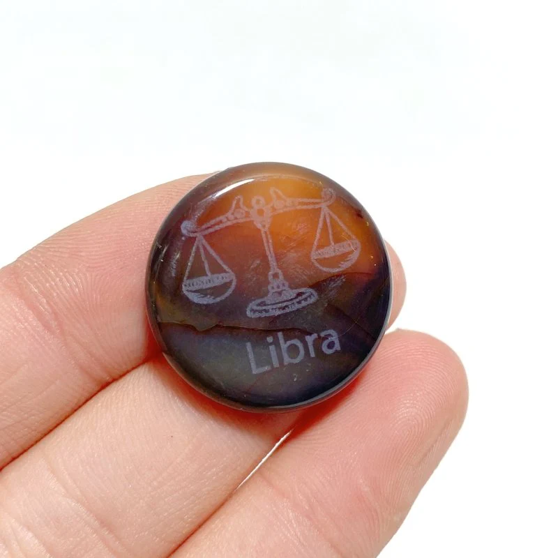 Carnelian 12 Zodiac Small Round Slices DIY Accessories - Image 9