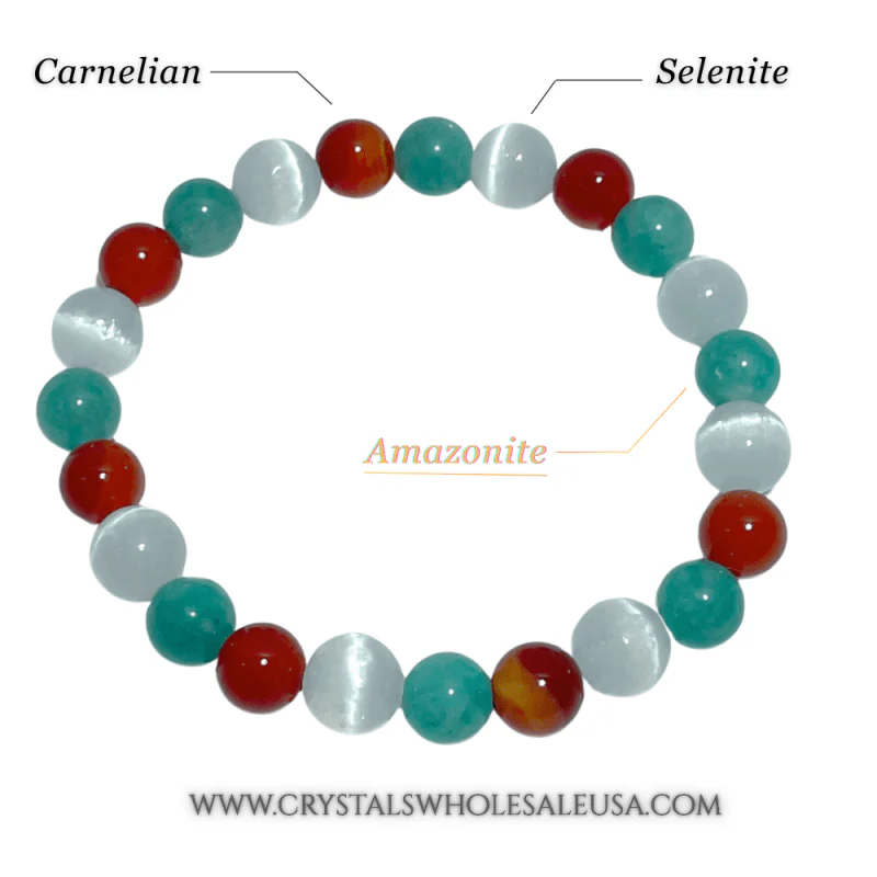Carnelian Amazonite DIY Bracelet Wholesale Original Design