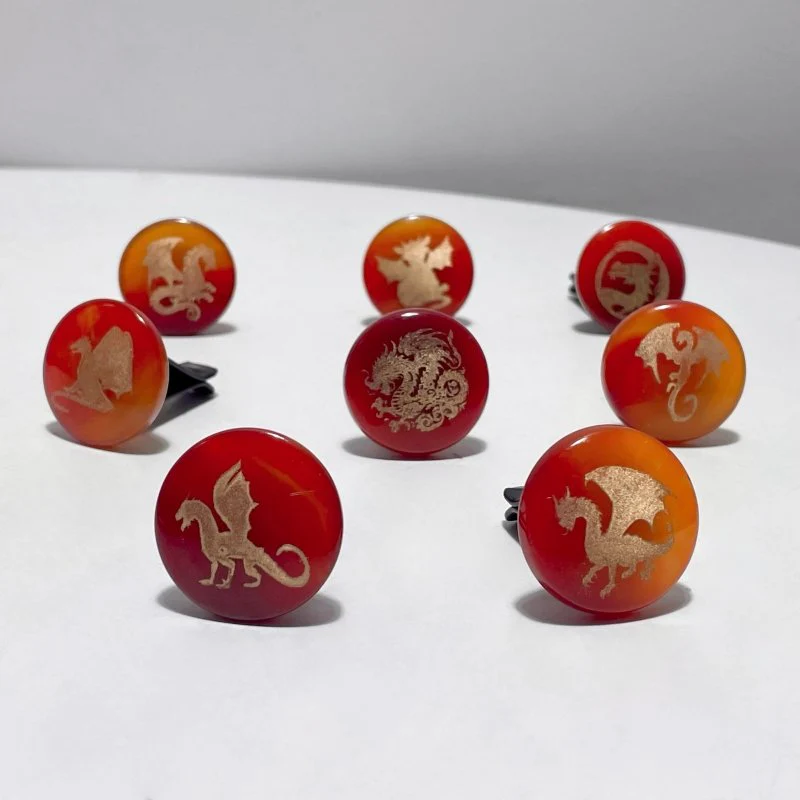 Carnelian Engraved Dragon Car Air Vent Clips Wholesale Car Accessories - Image 10