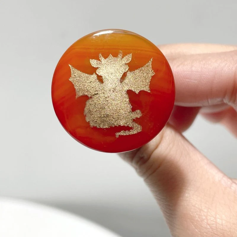 Carnelian Engraved Dragon Car Air Vent Clips Wholesale Car Accessories - Image 3
