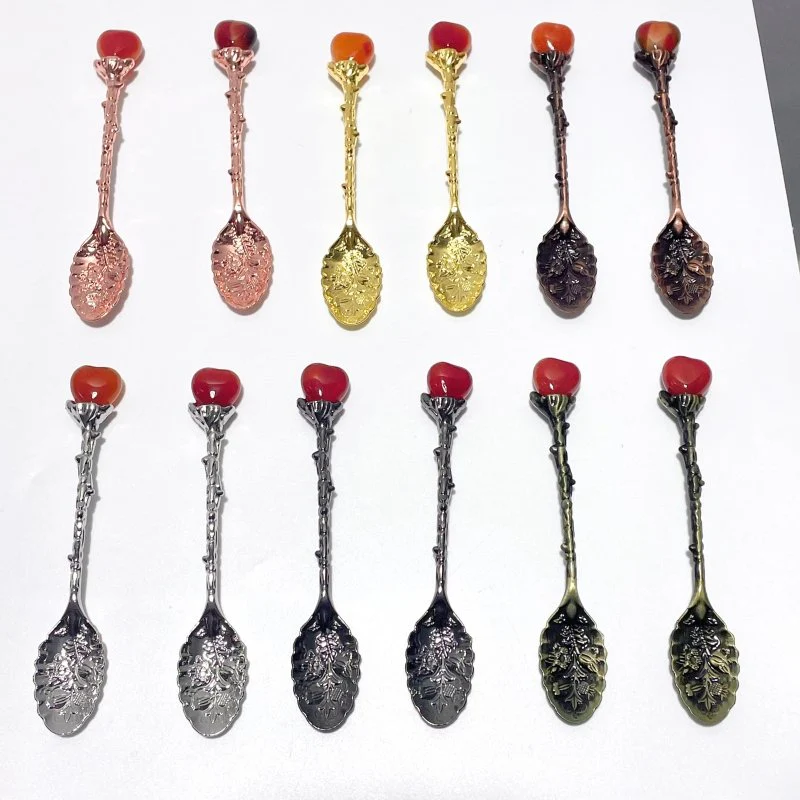 Carnelian Mini Heart Coffee Spoon Wholesale - Image 9