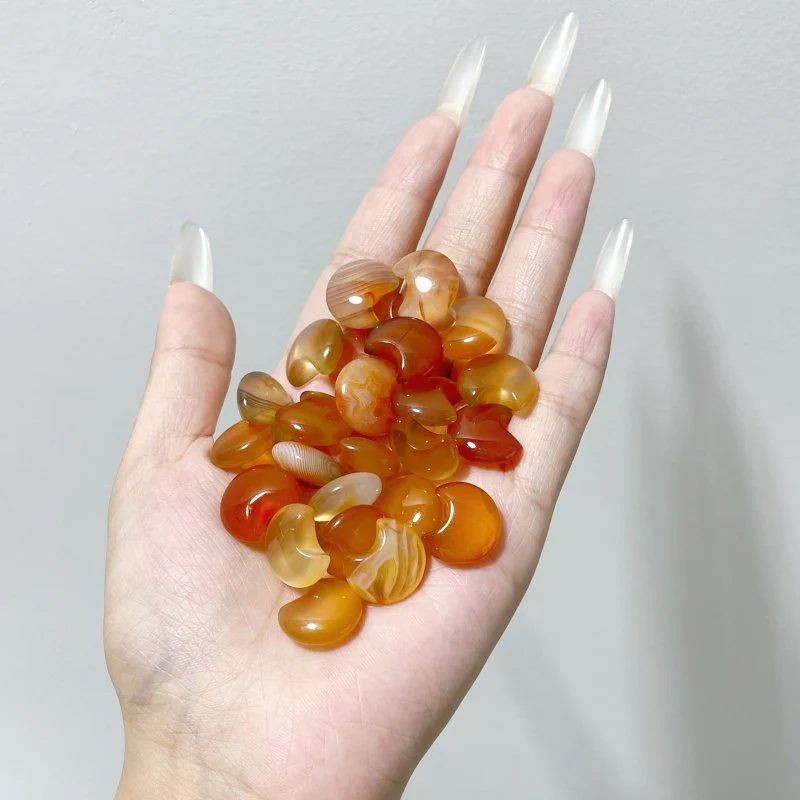 1.5cm Carnelian Mini Moon Diy Crystals Wholesale - Image 4