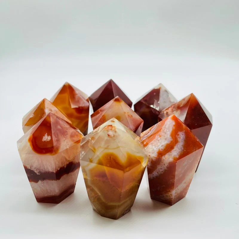 Carnelian Mixed Quartz CupCake Shape Tower Points Wholesale - Image 3