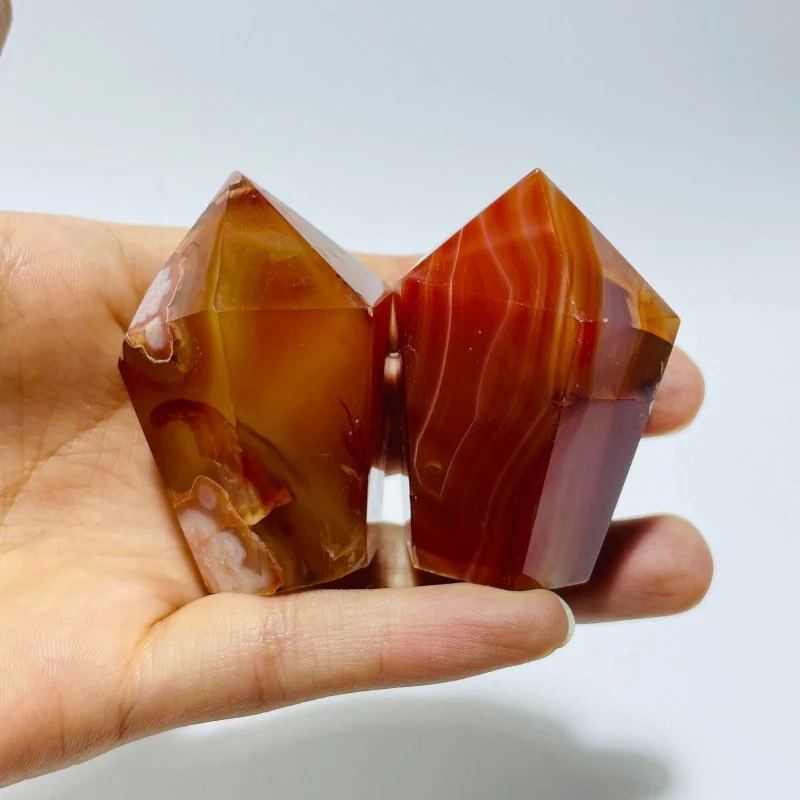 Carnelian Mixed Quartz CupCake Shape Tower Points Wholesale - Image 4