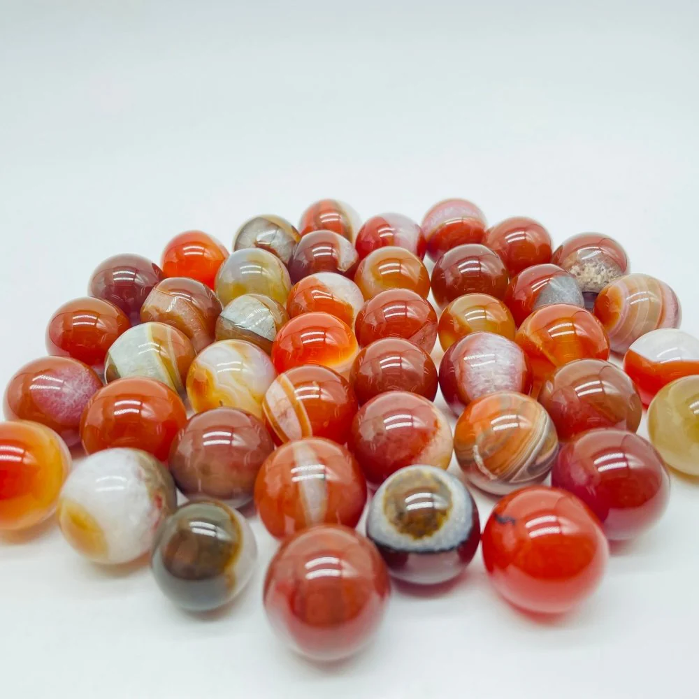 Carnelian Mixed Quartz Stripe Spheres Wholesale - Image 2