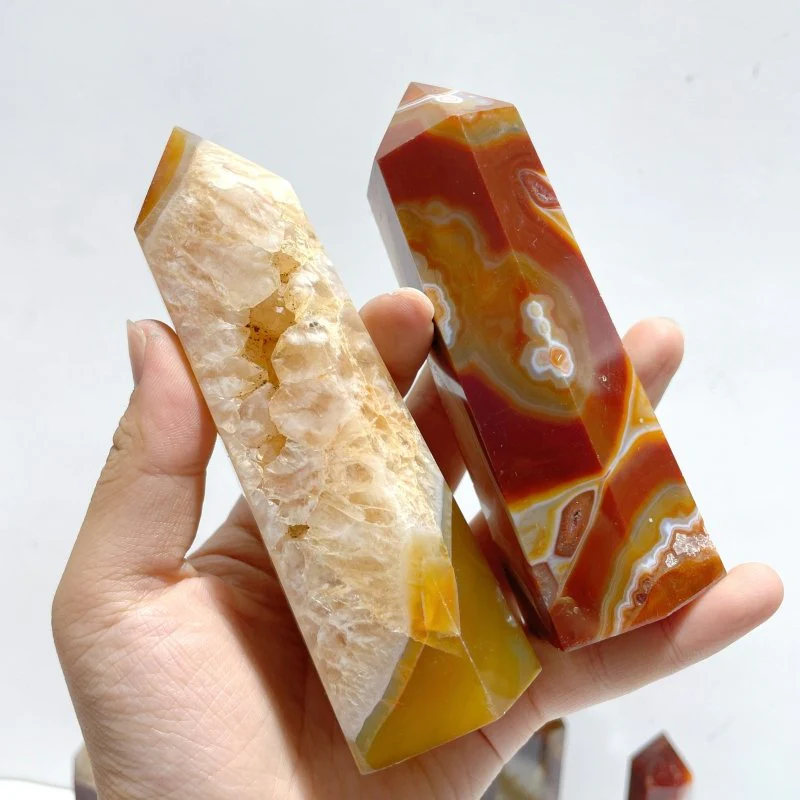 19 Pieces Carnelian Mixed Quartz Tower Point - Image 6