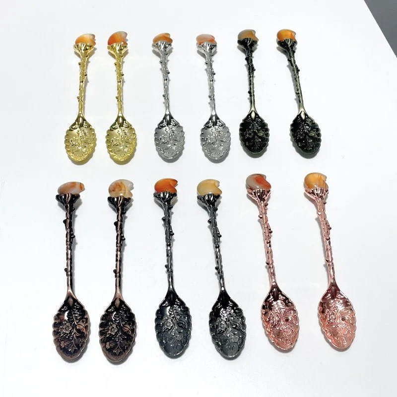 Carnelian Mini Moon Coffee Spoon Wholesale - Image 10