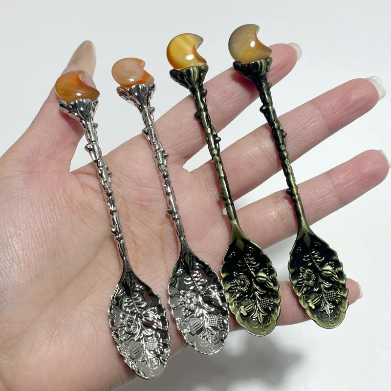 Carnelian Mini Moon Coffee Spoon Wholesale - Image 2