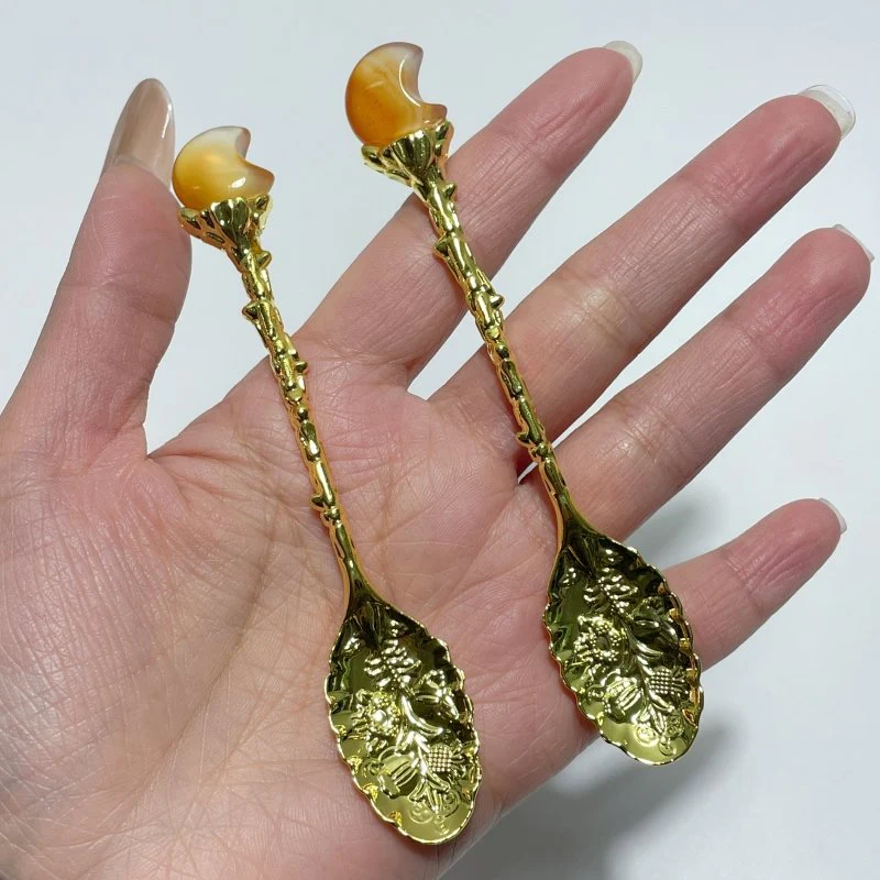 Carnelian Mini Moon Coffee Spoon Wholesale - Image 5
