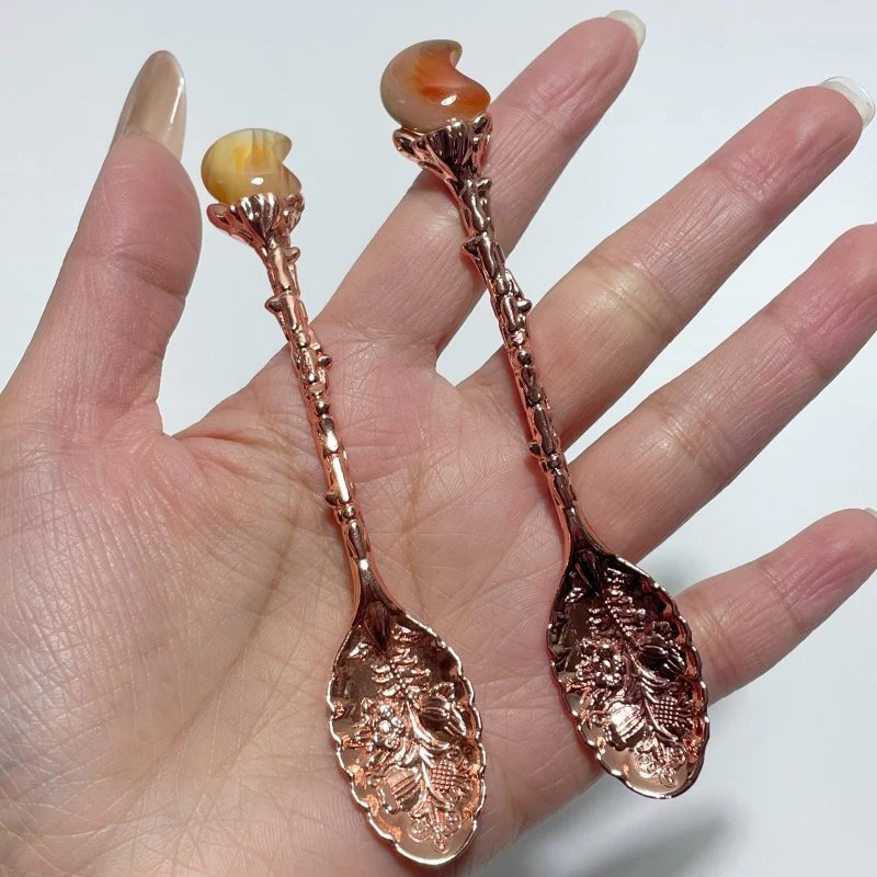 Carnelian Mini Moon Coffee Spoon Wholesale - Image 6